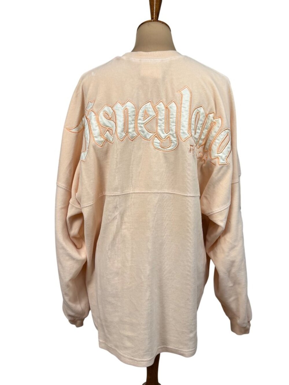 Disney Shirt Womens XL Peach Spirit Jersey Disneyland Resort Floral Embroidered - Picture 2 of 7